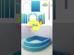 الكرة الزرقاء السيان حفرة الأطفال معدات اللعب الناعمة حفلة اللعب السحب الملونة قوس