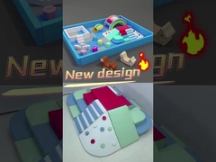 أطفال لعب الكرة الرخوة حفرة مجموعة كاملة لعب الرخوة قوس قزح الجسر معدات لعب الرخوة