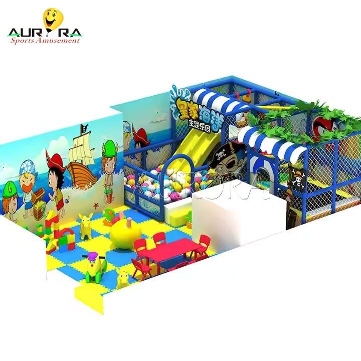 حديقة ألعاب داخلية أزرق حديقة ترفيه للأطفال مع 1 و Steel Materia