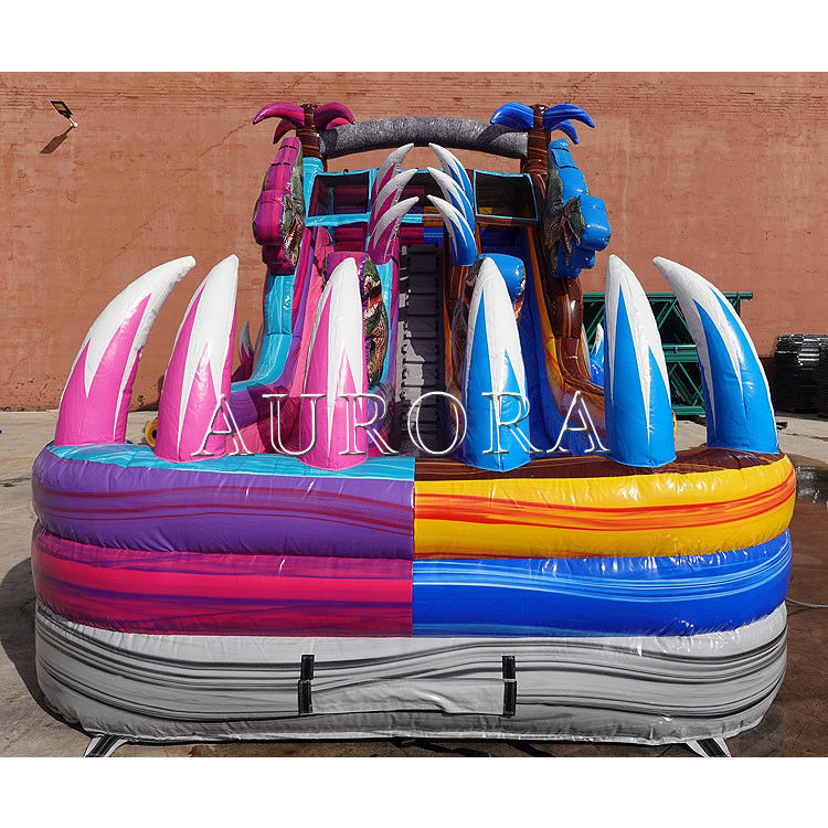 سلايدات مائية مفتوحة للخارج للبركة الأرجوانية الزرقاء التجارية الدرجة العملاقة