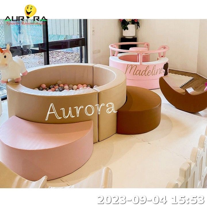 حفرة الكرة الداخلية للأطفال مجموعة اللعب الناعمة للزهور حديقة اللعب الناعمة