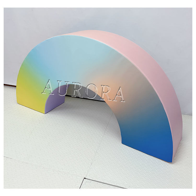 الكرة الزرقاء السيان حفرة الأطفال معدات اللعب الناعمة حفلة اللعب السحب الملونة قوس