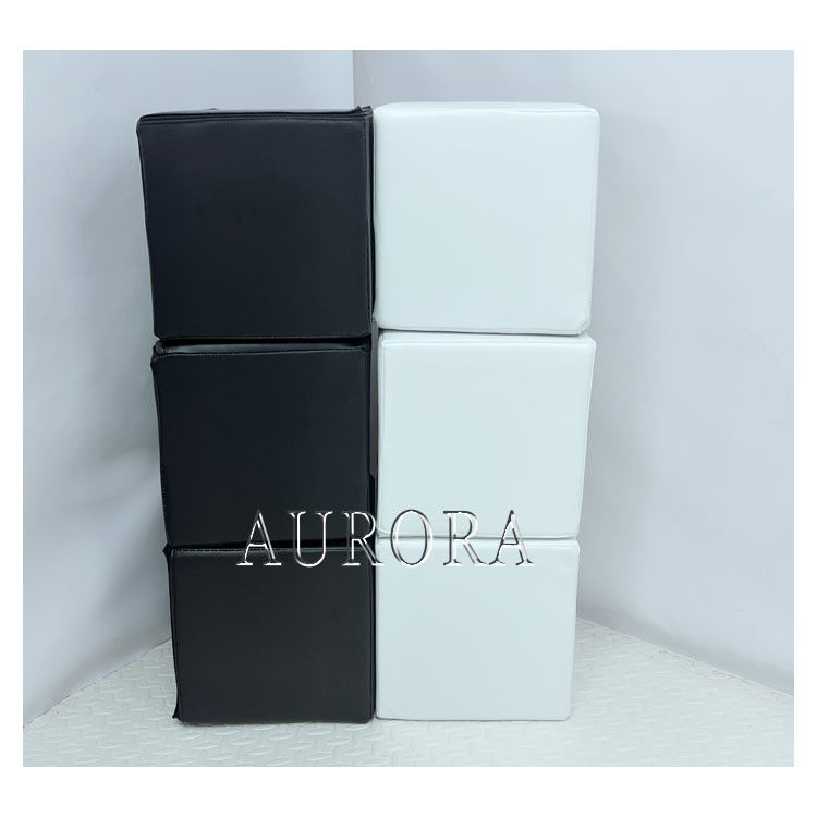 معدات اللعب الناعمة مع شرائح مزدوجة مجموعة الأطفال باللون الأسود والأبيض للإيجار